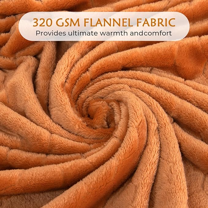 TOONOW Fleece Blanket Textured Fuzzy Plush Throw Blanket Twin Size 60" x 80" - Image 4