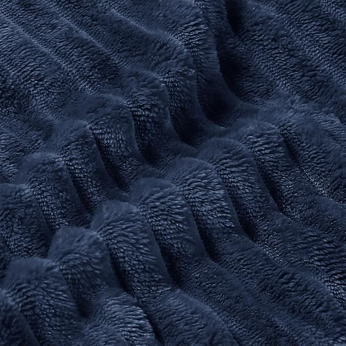 BEDELITE Fleece Blanket Twin Size – 3D Ribbed Jacquard Soft and Warm Decorative - Image 5