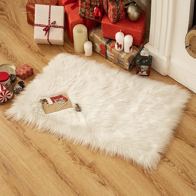 MIULEE Fluffy Rug Soft Shaggy Faux Fur Area Rug Luxury Plush Rectangle Carpet - Image 6
