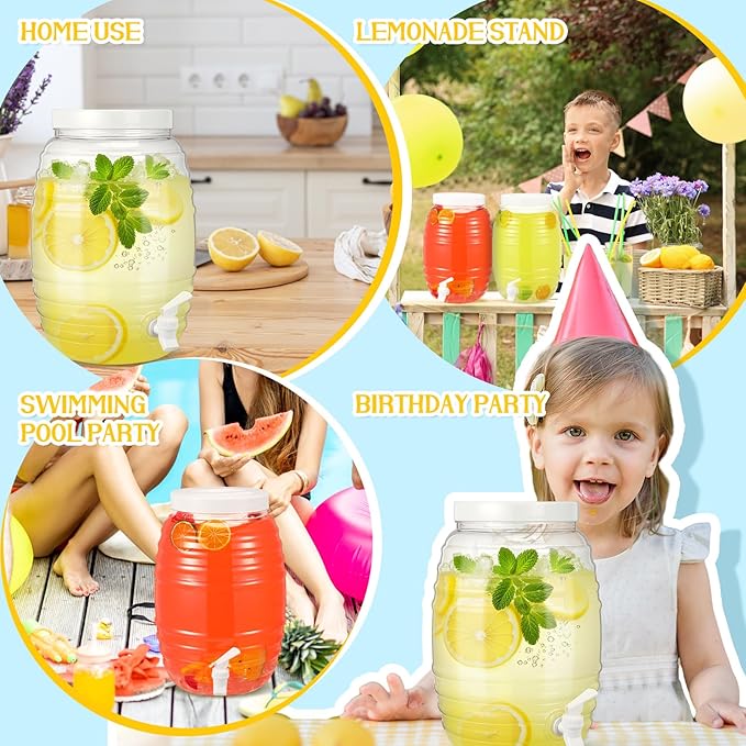Honeydak 2 Pcs 2.7 Gallon Plastic Drink Dispenser - Image 3