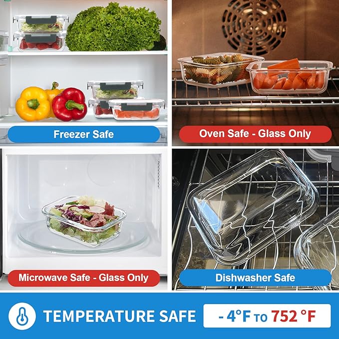 GULFLIN 24-Piece Small Glass Food Storage Containers - Image 5