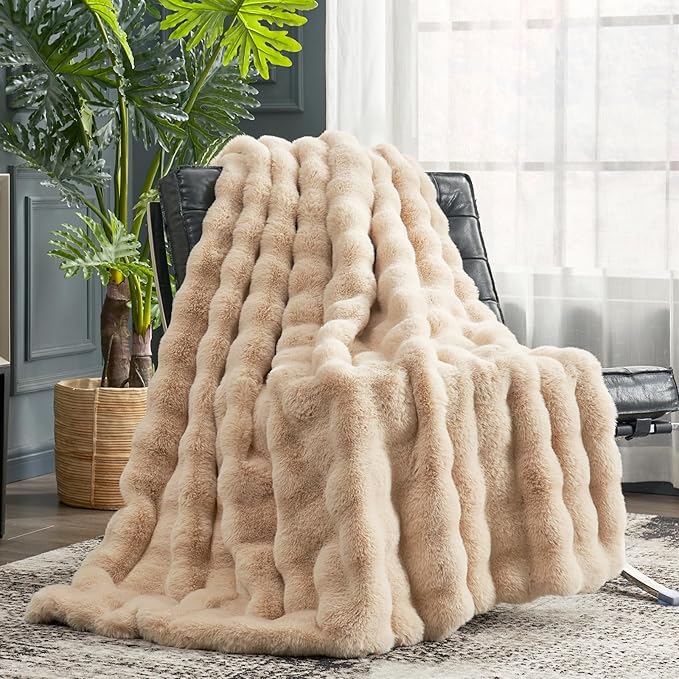 Cozy Bliss Faux Fur Throw Blanket by CozyBliss