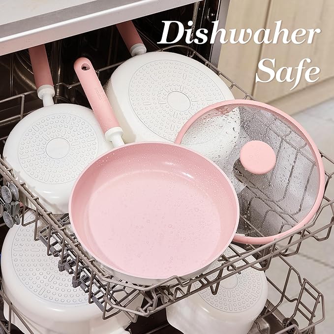 CAROTE Ceramic Cookware Set Nonstick, Non Toxic Cookware, Dishwasher, - Image 6
