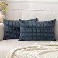 MIULEE Pack of 2 Corduroy Decorative Lumbar Throw Pillow Covers 20x12 Inch Soft by MIULEE
