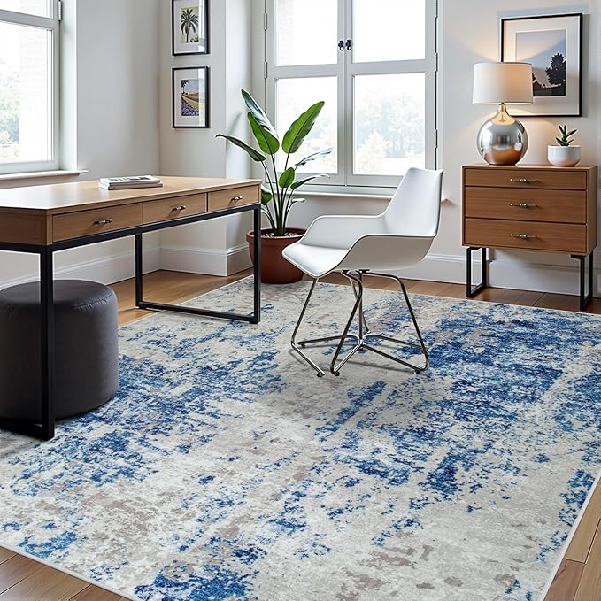 6x9 Area Rugs for Living Room Rug Washable: Abstract Rug for Dining Room - Image 3