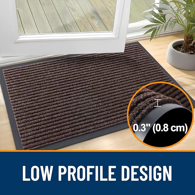 OLANLY Front Door Mat Indoor Outdoor Entrance, Waterproof Heavy Duty Doormat - Image 4