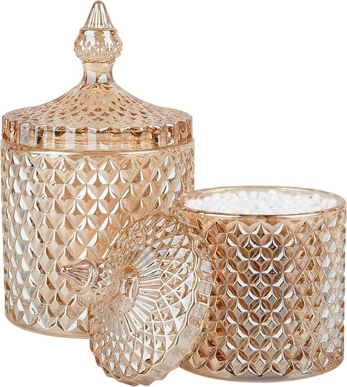 2 Pack Qtip Holder Glass Apothecary Jars by rejomiik