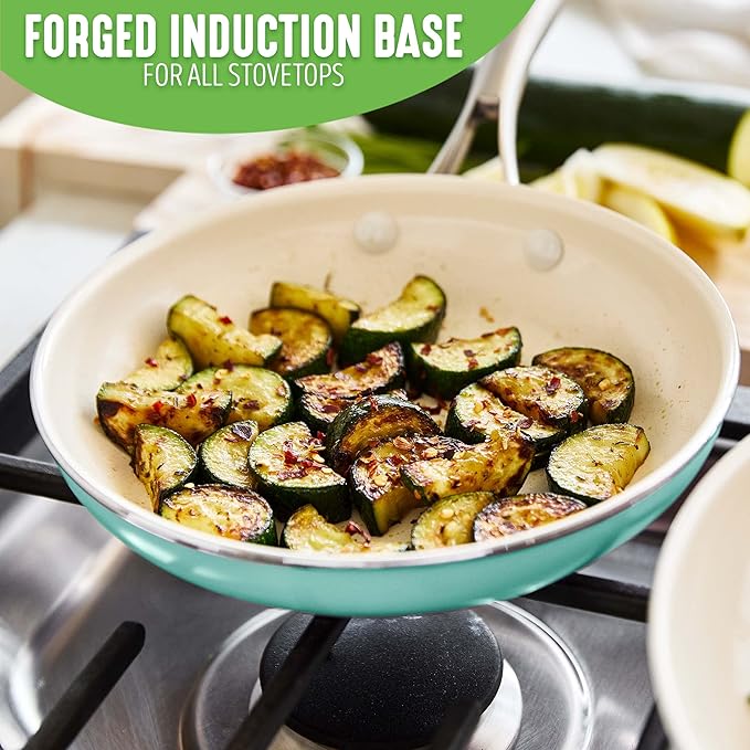 GreenLife Artisan Healthy Ceramic Nonstick, Stainless Steel Handle, Dishwasher - Image 2
