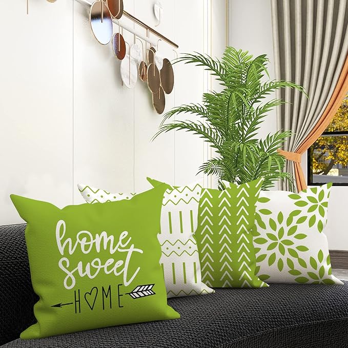 YCOLL Pillow Covers 18x18 Set of 4, Modern Sofa Throw Pillow Cover, Decorative - Image 2