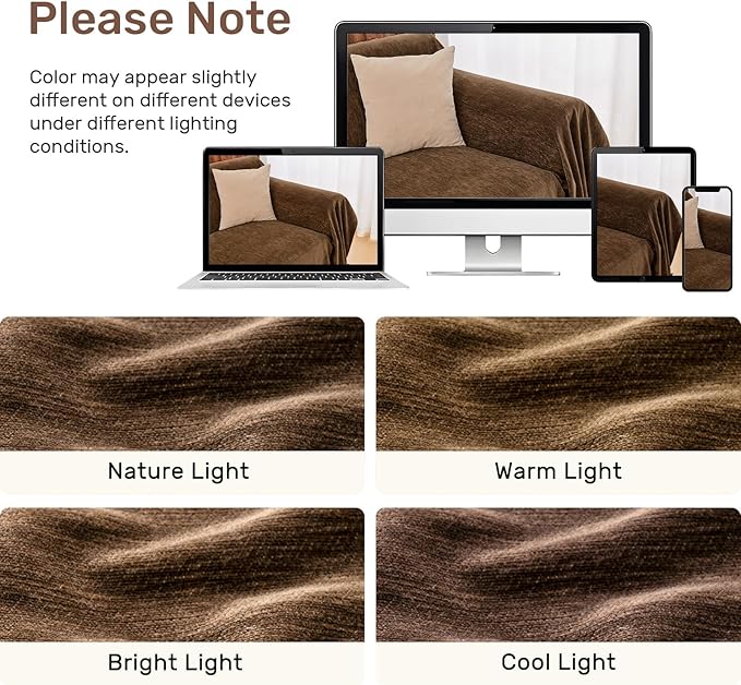 Sectional Couch Covers, 2 Pieces Washable L Shaped Couch Covers Sofa Blanket - Image 8