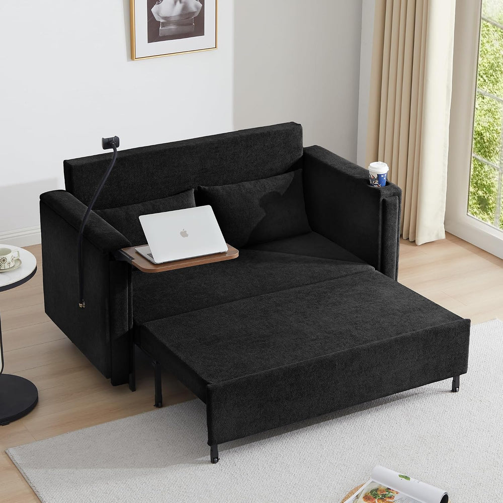 3-in-1 Convertible Sleeper Sofa Couch with Pullout Bed, Loveseat Sleeper Sofa...