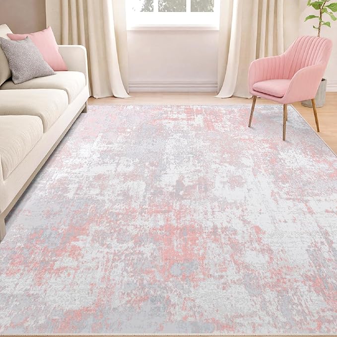 Washable Area Rugs 6'x8' Non-Slip Modern Abstract Soft - Image 3