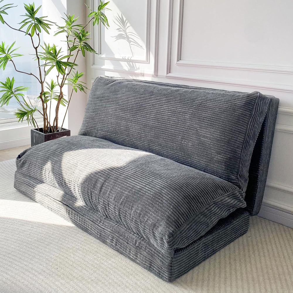 MAXYOYO Folding Sofa Bed, Convertible Chair Couch, Floor Bean Bag Sofa