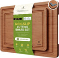 Bamboo Cutting Board Set Non Slip Feet Over Sink Gifts Best Mama Mommy Bonus by Socisen