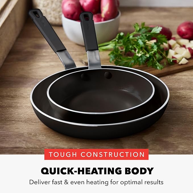 GreenPan x Bobby Flay 2 Piece- 8” and 10” Nonstick Frying Pan Skillet Set - Image 3
