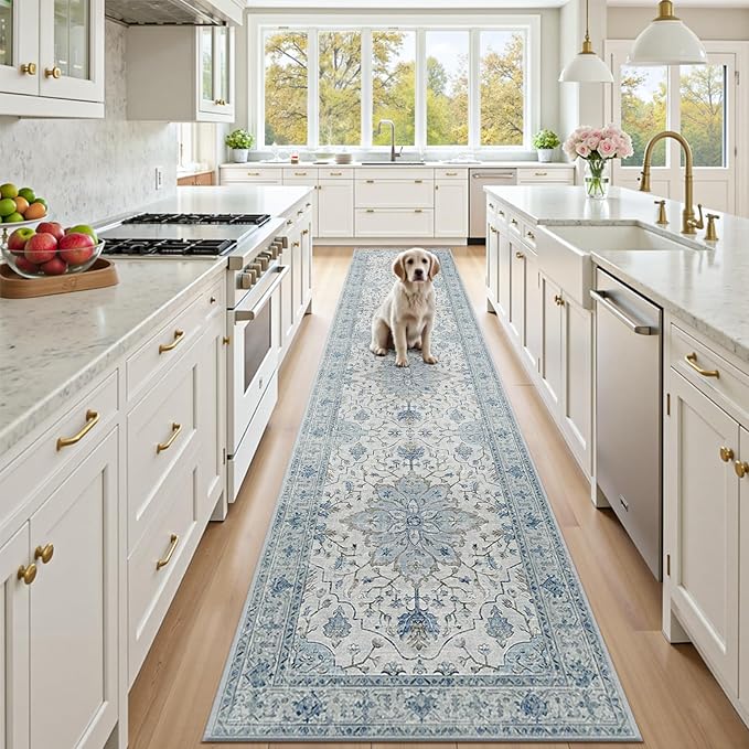Area Rugs 2'6''x14' Runner Rug Non Slip Washable by RELEANY