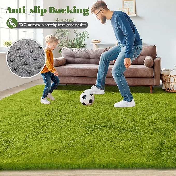 8x10 Area Rugs for Living Room: Fluffy Shag Soft Washable Rug Large Fuzzy Plush - Image 7