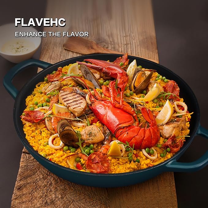 Flavehc Braiser Enameled Cast Iron Braiser 3 qt Braiser Pan - Image 7