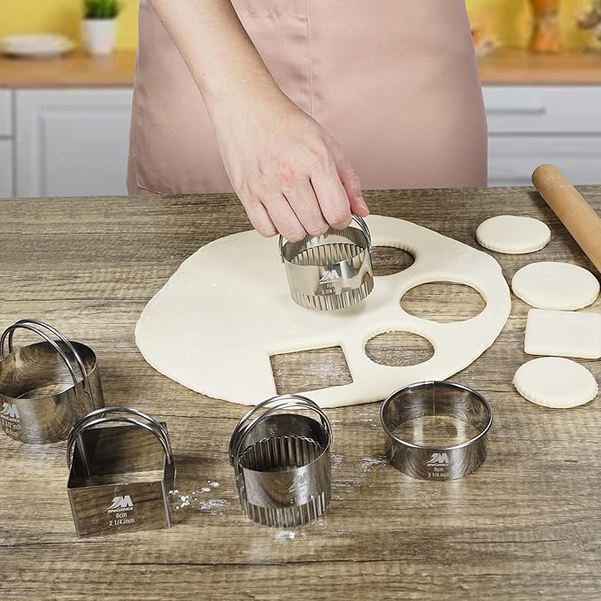 Fluted cookie cutter Set 1.75inch 2inch 2.25inch 2.75inch 3.25inch, Stainless - Image 5