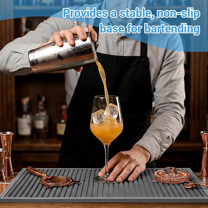 ZJWZLG Bar Mat - Premium 18"X12" Rubber Bar Mats - Image 4