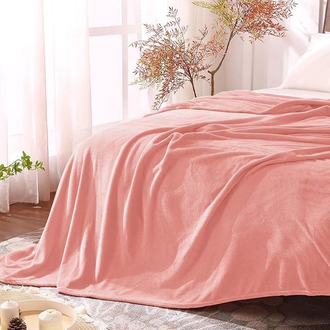 BEDELITE Fleece Blanket Twin Size Pink Throw Blankets - Image 6