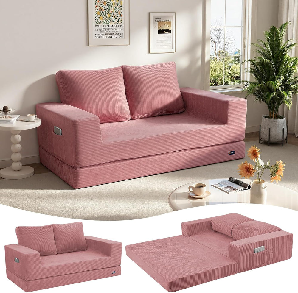 COMAX Futon Sofa Bed, Convertible Sofa Bed, Folding Boneless Couches