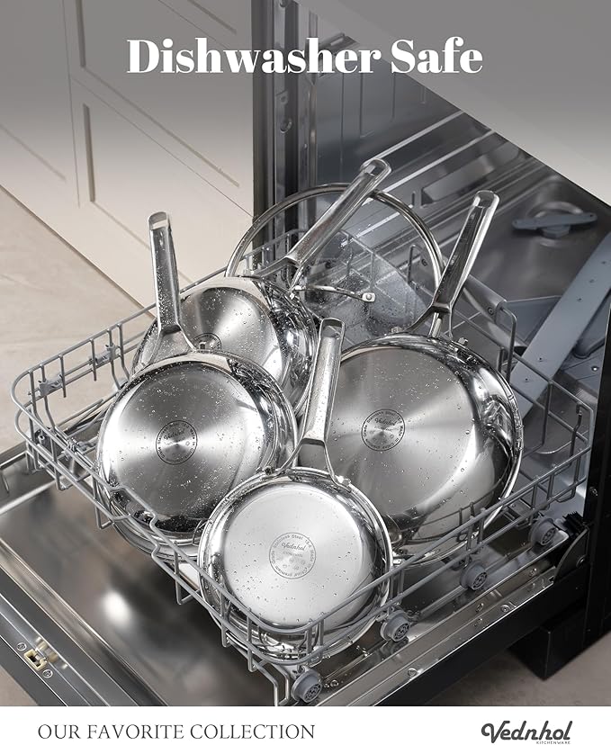 Stainless Steel Frying Pan Set, Frying Pan Stainless Steel, PFOA&PTFE Free - Image 4