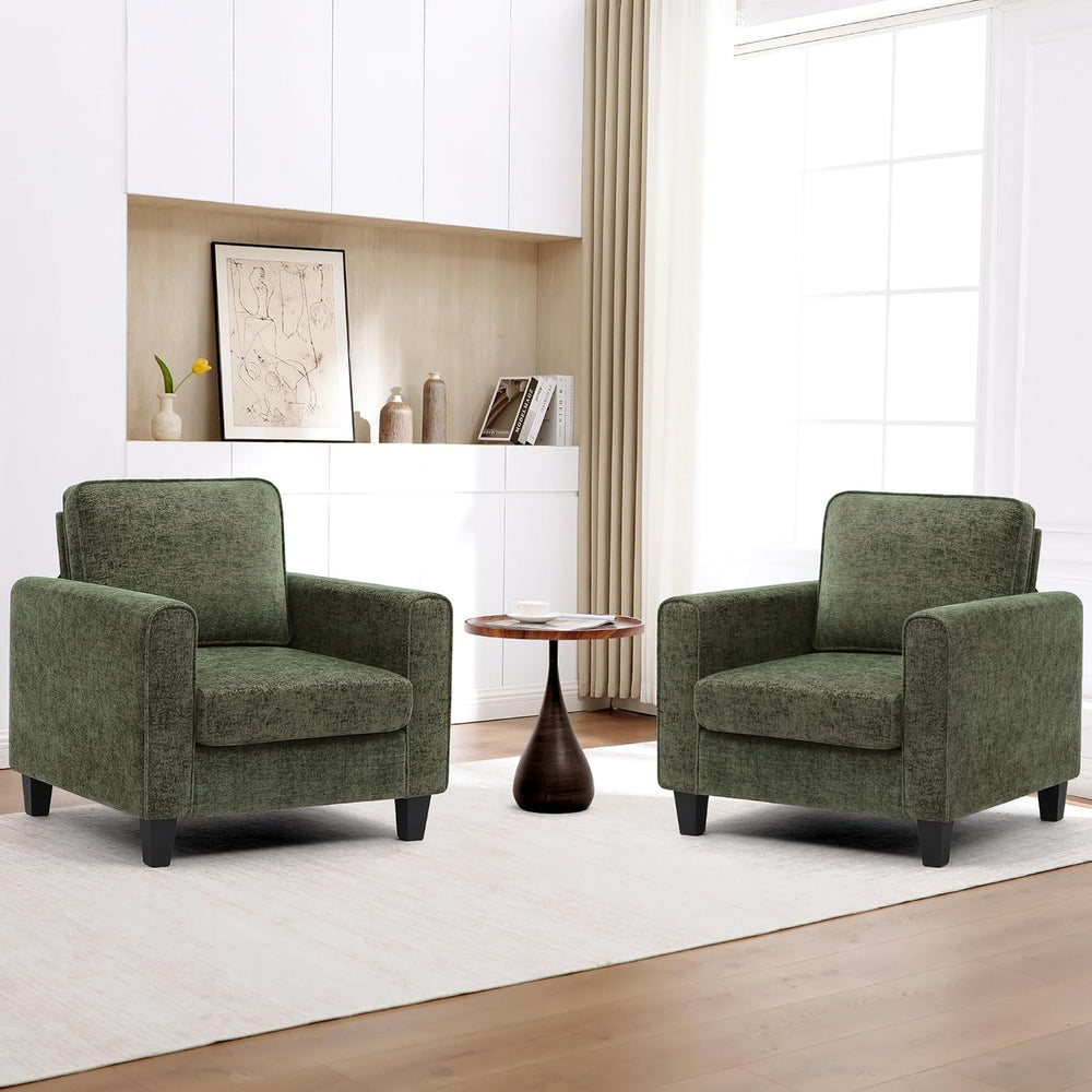Accent Chairs Set of 2 for Living Room, Mid Century Modern Upholstered Living...