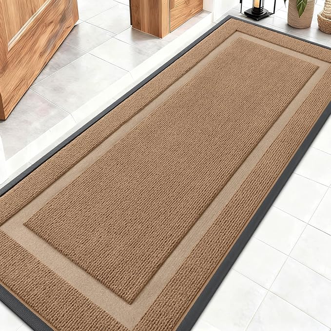 OLANLY Front Door Mat Indoor Outdoor Entrance, Waterproof All-Season, by OLANLY