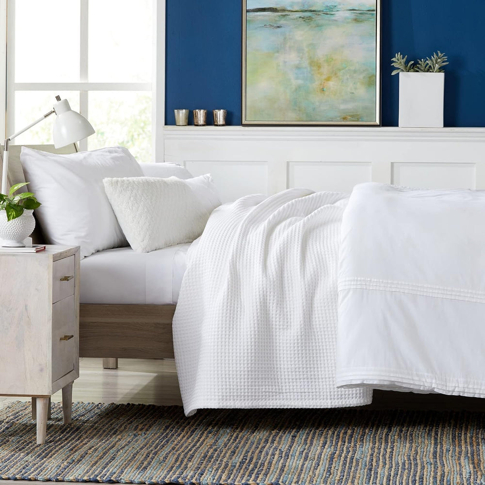 100% Cotton Waffle Weave Bed Blanket | Soft, Breathable, and Lightweight Blan...
