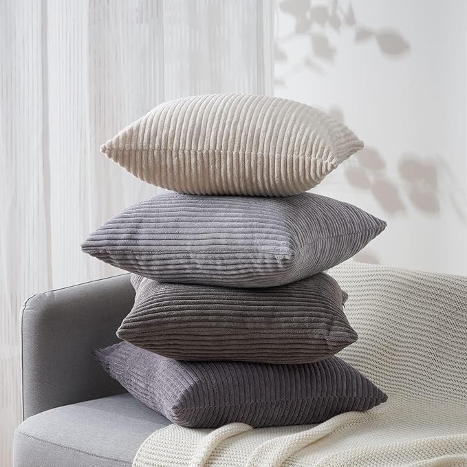 Topfinel 12x12 inch 4 Pack Decorative Throw Pillow Covers, Soft Velvet Modern - Image 9