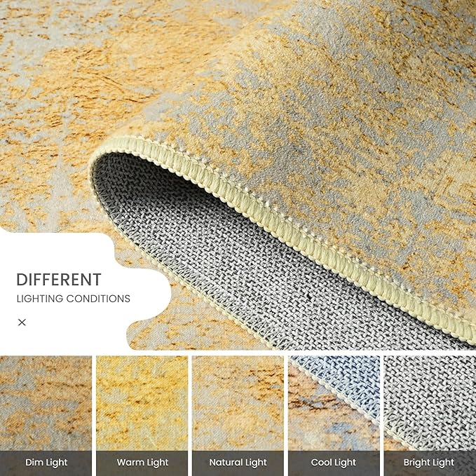 Runner Rug for Kitchen Hallways Runner Rug Non Slip 2'6''x8' Washable Long - Image 6