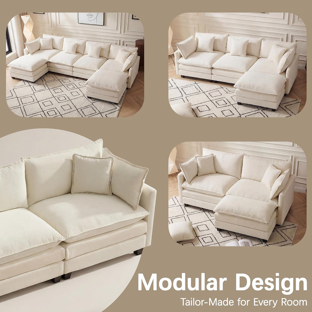 Oversized Loveseat Sofa, 70" Sectional Cloud Couch, 2 Seat Modern Comfy ...