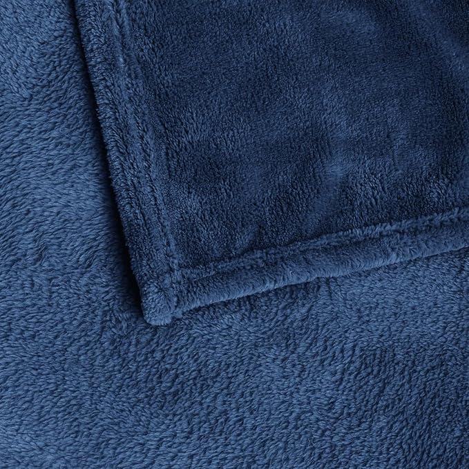 BEDELITE Fleece Blanket Full Size Navy - Image 9