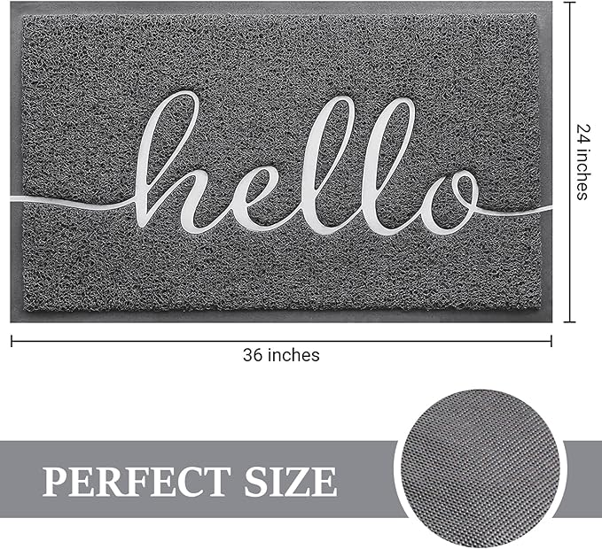 BeneathYourFeet Door Mat, Welcome Mat Low Profile Front Doormat Non Slip Mats - Image 3