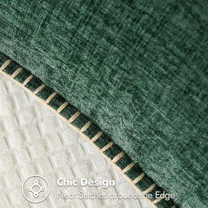 MIULEE Pack of 2 Christmas Pillow Covers 16x16 Inch Dark Green Farmhouse - Image 2
