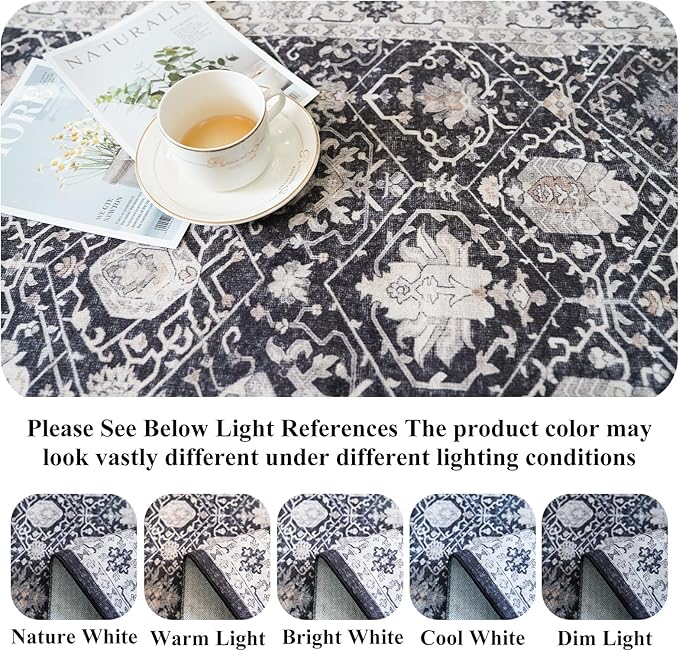 4x10 Washable Hallway Runner Rug: Oriental 10ft Extra Wide Ultra Soft Runners - Image 3