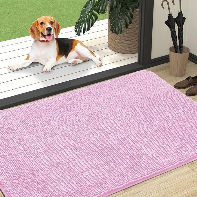OLANLY Dog Door Mat for Muddy Paws 47x32, Absorbs Moisture and Dirt, Absorbent by OLANLY