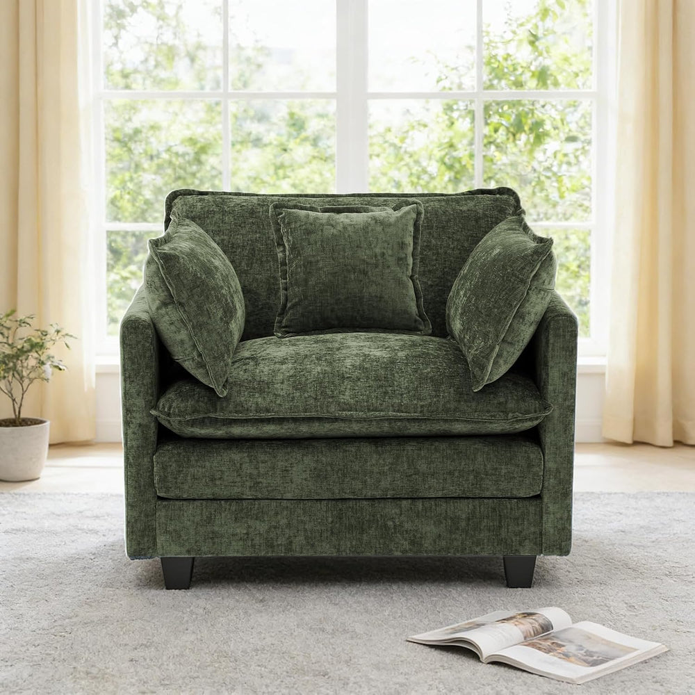 Redlife 42.5" Single Sofa Chair, Chenille Upholstered Accent Chair