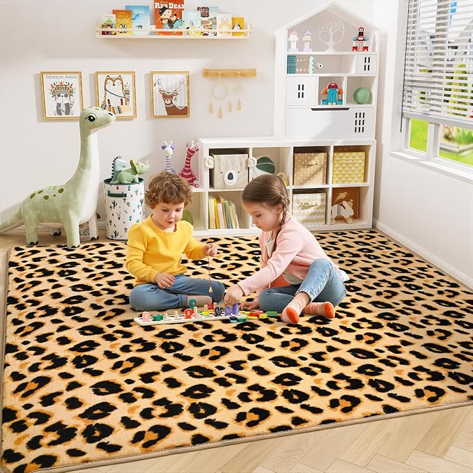 Amearea Soft Leopard Rugs for Bedroom Living Room, 3x5 Modern Cheetah Print - Image 4