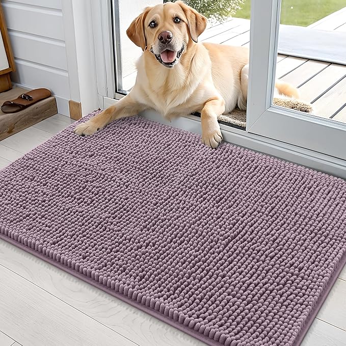 OLANLY Dog Door Mat for Muddy Paws 35x24, Absorbs Moisture and Dirt, Absorbent by OLANLY