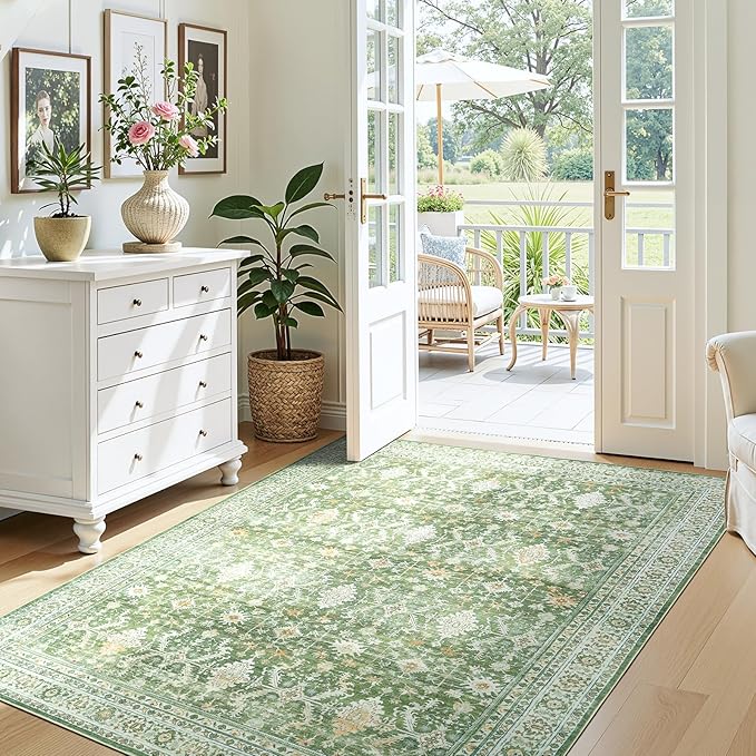 Lofus 3x5 Area Rug for Entryway, Light Green Non Slip Area Rugs for Kitchen by Lofus