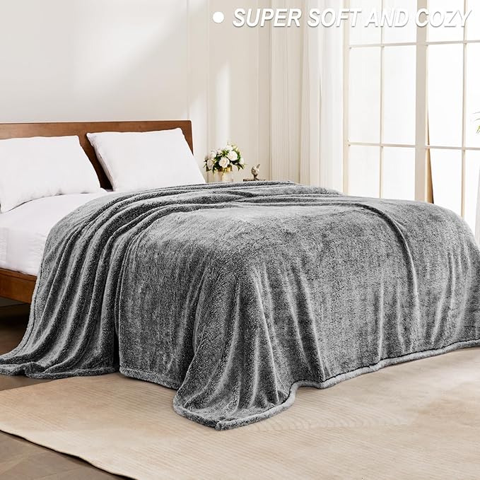 Exclusivo Mezcla Plush Fuzzy Fleece Throw Blanket Extra Large, Super Soft - Image 6