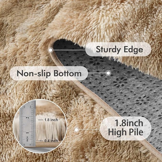 8x10 Ft Extra Large Shag Rugs for Living Room, Ultra Soft Fluffy Furry Area - Image 5