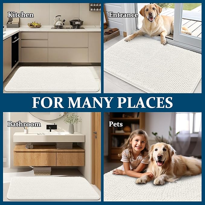 OLANLY Dog Door Mat for Muddy Paws 44x32, Absorbs Moisture and Dirt, Absorbent - Image 8