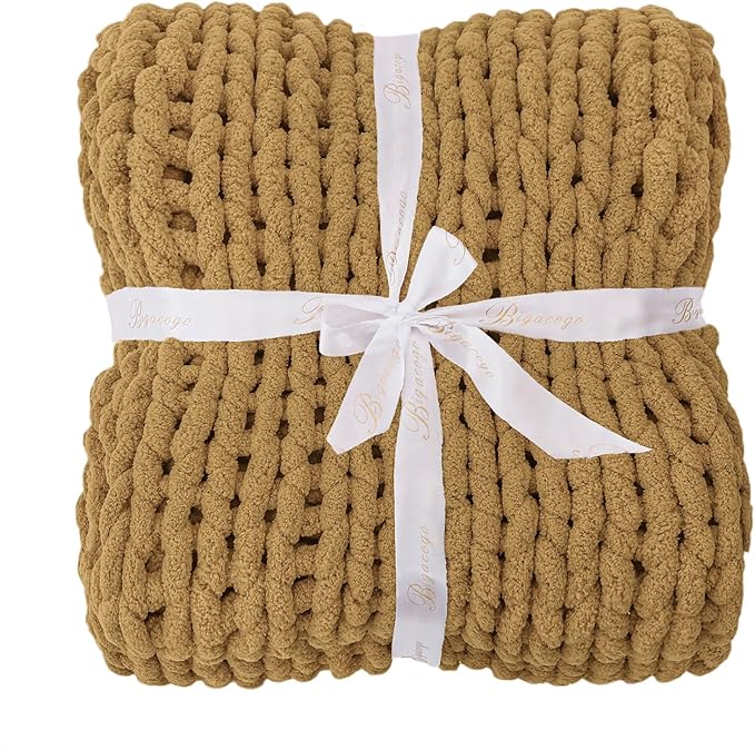 Bigacogo Chunky Knit Throw Blanket - Image 7