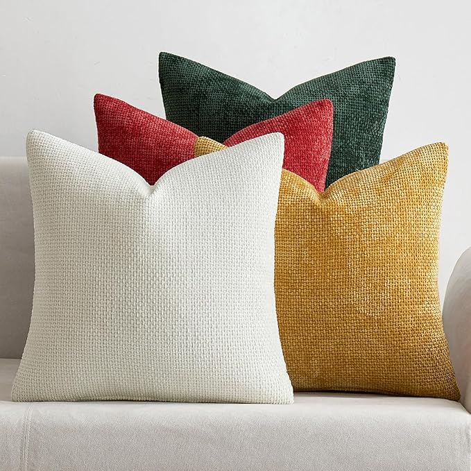 MIULEE Christmas Pack of 4 Couch Throw Pillow Covers 18x18 Inch Christmas - Image 5
