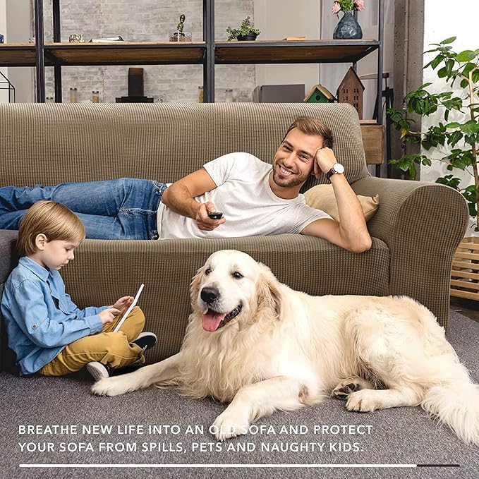 ZNSAYOTX Super Stretch Couch Cover Love Seat Sofa Covers - Image 8