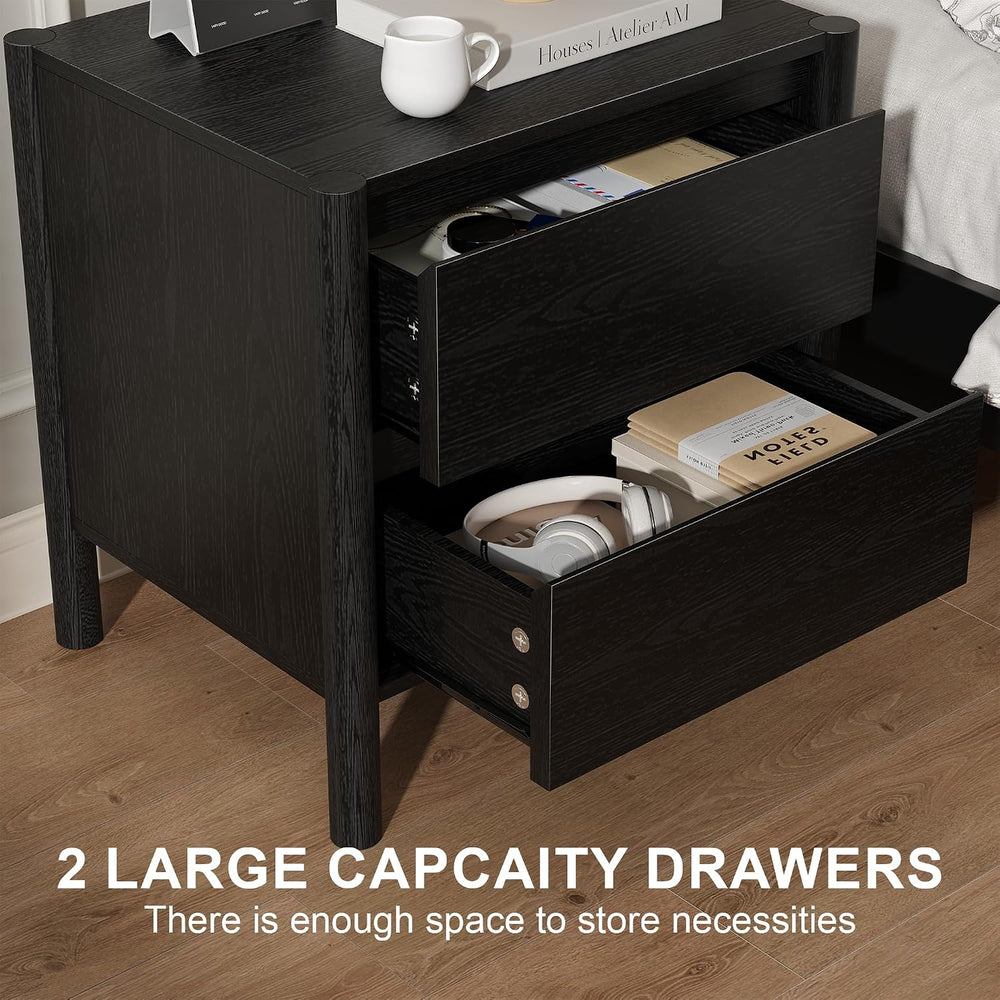 63in Black 9 Drawer Dresser & 2 Nightstand Set, 3 Pcs Bedroom Furniture