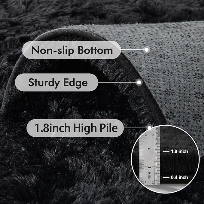 5x8 Ft Extra Large Shag Rugs for Living Room, Ultra Soft Fluffy Furry Area Rugs - Image 5